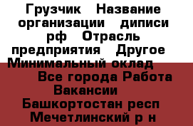 Грузчик › Название организации ­ диписи.рф › Отрасль предприятия ­ Другое › Минимальный оклад ­ 13 500 - Все города Работа » Вакансии   . Башкортостан респ.,Мечетлинский р-н